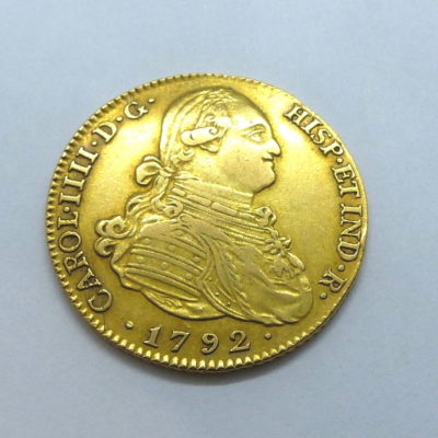 Pièce OR. Espagne, Charles IV. 4 Escudos 1792. Madrid, España, Carlos IV. Oro – Image 5
