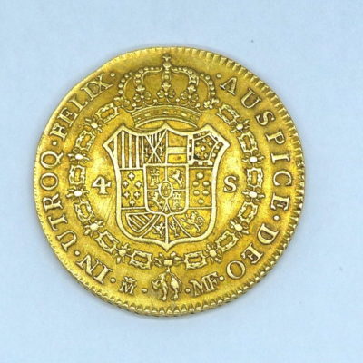 Pièce OR. Espagne, Charles IV. 4 Escudos 1792. Madrid, España, Carlos IV. Oro – Image 7