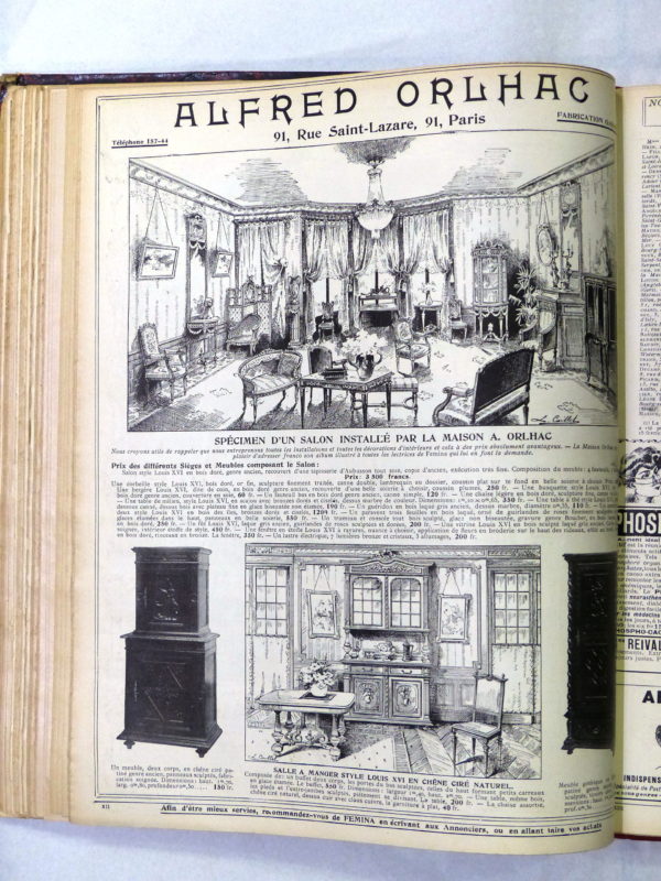 FEMINA 1904. 12 N° du 1° semestre reliés. 560 pages. – Image 4
