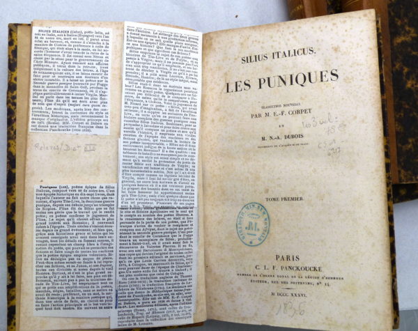 SILIUS ITALICUS. LES PUNIQUES. PANCKOUCKE. 1836. 3 Volumes. BILINGUE – Image 4