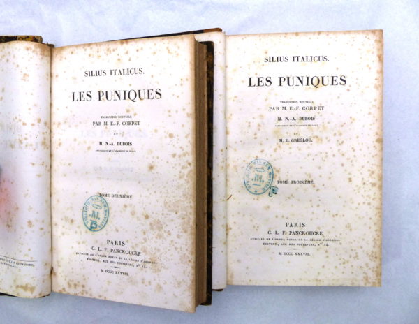 SILIUS ITALICUS. LES PUNIQUES. PANCKOUCKE. 1836. 3 Volumes. BILINGUE – Image 3