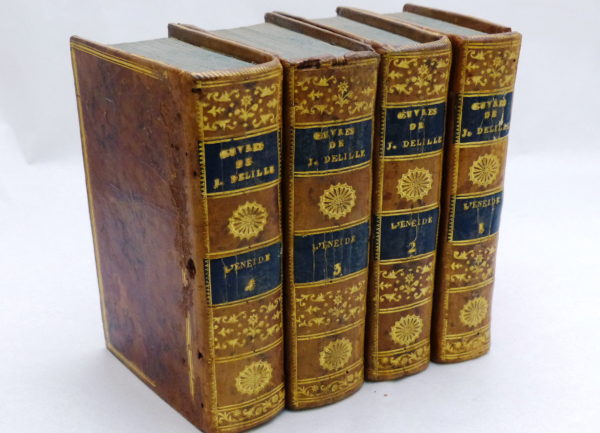 L'ENEIDE. Œuvre & Traduction de Jacques DELILLE. 1804. An XII. 4 Volumes Bilingues