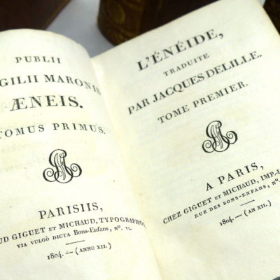 L'ENEIDE. Œuvre & Traduction de Jacques DELILLE. 1804. An XII. 4 Volumes Bilingues – Image 3