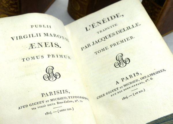 L'ENEIDE. Œuvre & Traduction de Jacques DELILLE. 1804. An XII. 4 Volumes Bilingues – Image 3