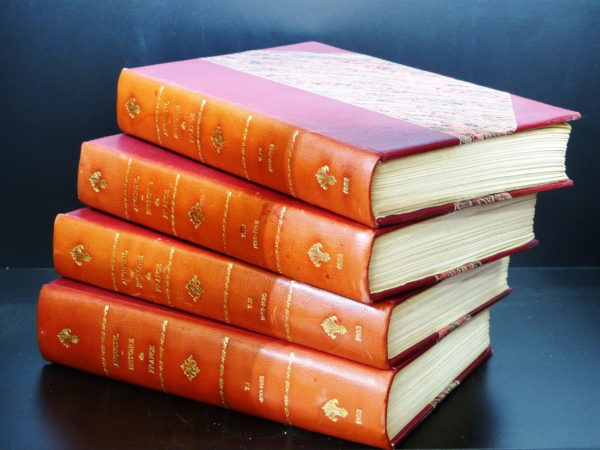 ANQUETIL. Histoire de France. 1853. 4 Volumes 27x19cm, 2050 pages.