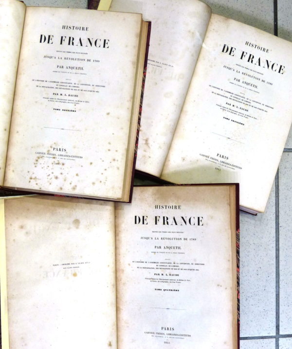 ANQUETIL. Histoire de France. 1853. 4 Volumes 27x19cm, 2050 pages. – Image 5