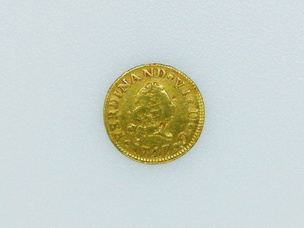 Pièce OR 1/2 ESCUDO - 1747 TTB. Espagne. Ferdinand VI. Very Fine – Image 7