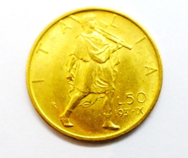 Pièce OR 50 LIRES - 1931-IX.  TTB. ITALIA. Vittorio Emmanuelle III – Image 5