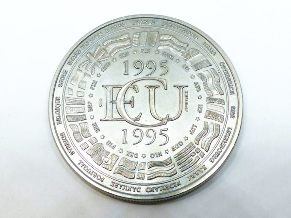 Lot de 5 Médailles Cupronickel. ECU. Europa. 1980. 1987.1992. 1995. 150 grammes