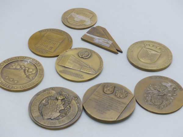 Lot de 9 Médailles Bronze. PORTUGAL. ACORES. 1640 grammes – Image 4