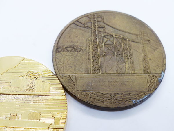 Lot de 4 Médailles Bronze Argenté & Doré. EDF GDF – Image 6