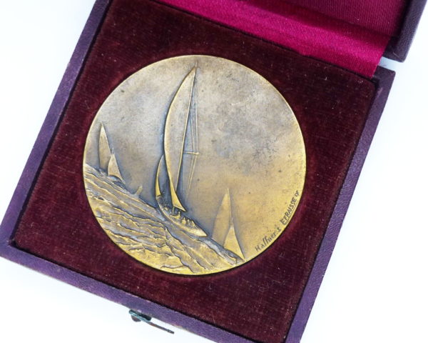 Lot de 3 Médailles Bronze. Ile d'Arz. Régates Nautisme. Ministere Marine Marchande – Image 4