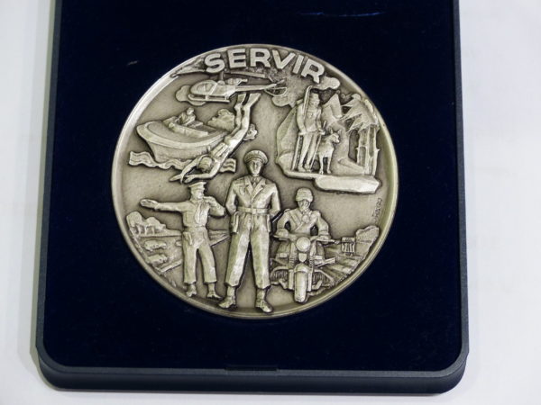 2 Médailles Bronze Argenté. CRS. POLICE. 1944. SERVIR. Drago. – Image 7