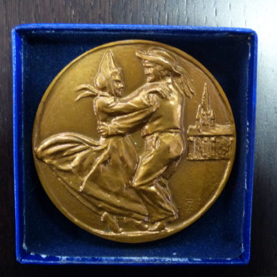 BRONZE. 185 grammes. BRETAGNE. Sonneurs & Danse Bretonne en Costume Breton – Image 5