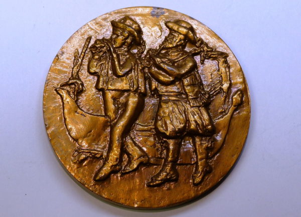 BRONZE. 185 grammes. BRETAGNE. Sonneurs & Danse Bretonne en Costume Breton – Image 2