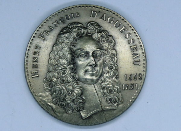 Médaille ARGENT. 138 grammes. Henry François D'AGUESSEAU. Graveur: J.Mauviel