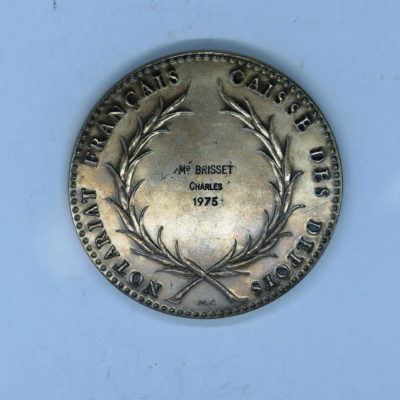 ARGENT 1°titre. 135 grammes. Jacques CUJAS. NOTARIAT FRANCAIS. Caisse des Dépots – Image 5