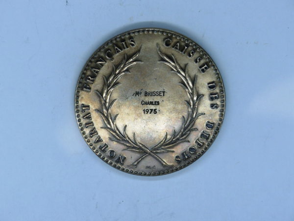 ARGENT 1°titre. 135 grammes. Jacques CUJAS. NOTARIAT FRANCAIS. Caisse des Dépots – Image 5