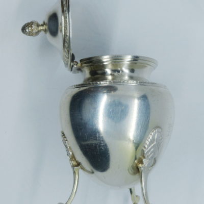 Encrier et son plateau. ARGENT MASSIF. 235,2 grammes. XIX°. Poinçon MINERVE. H&G – Image 5