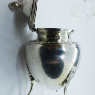 Encrier et son plateau. ARGENT MASSIF. 235,2 grammes. XIX°. Poinçon MINERVE. H&G – Image 8