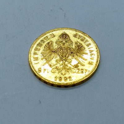 Hongrie. Hungaria. Pièce OR 20 Francs - 8 FORINT. Magyar Kiralysac 1882. TB – Image 3