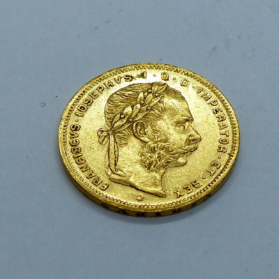 Hongrie. Hungaria. Pièce OR 20 Francs - 8 FORINT. Magyar Kiralysac 1882. TB – Image 2
