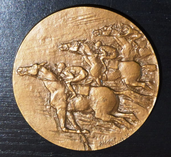 Médaille BRONZE. PMU. Pari Mutuel Urbain. Courses Hippiques. Tiercé. Chevaux