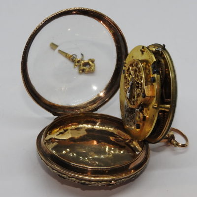 Montre Oignon à Coq. 18°. OR 18K. COVELLE & ROMILLY à GENEVE – Image 7