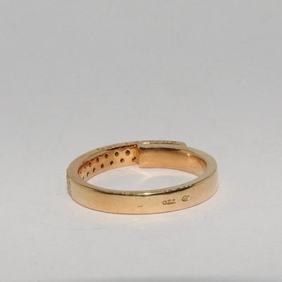 Bague "GUY LAROCHE" 24 Diamants "tailles modernes". OR Jaune 750°/°°. 4,6 gr – Image 6