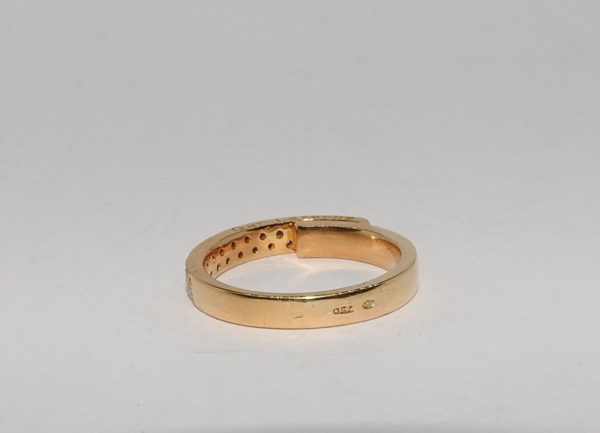 Bague "GUY LAROCHE" 24 Diamants "tailles modernes". OR Jaune 750°/°°. 4,6 gr – Image 6