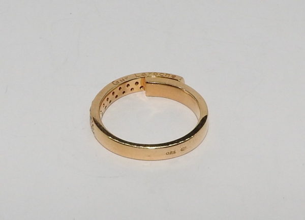 Bague "GUY LAROCHE" 24 Diamants "tailles modernes". OR Jaune 750°/°°. 4,6 gr – Image 5