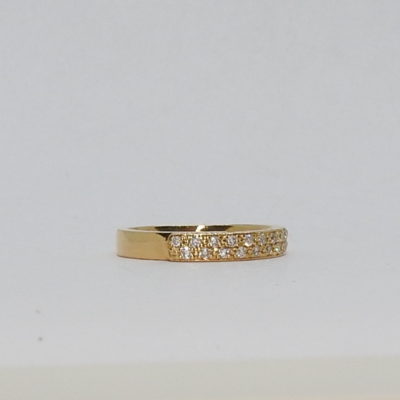 Bague "GUY LAROCHE" 24 Diamants "tailles modernes". OR Jaune 750°/°°. 4,6 gr – Image 8