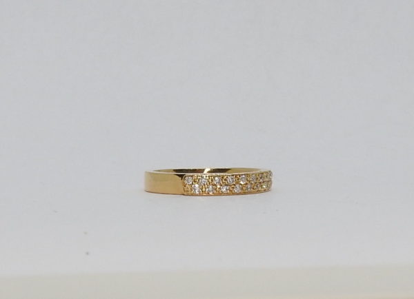 Bague "GUY LAROCHE" 24 Diamants "tailles modernes". OR Jaune 750°/°°. 4,6 gr – Image 8
