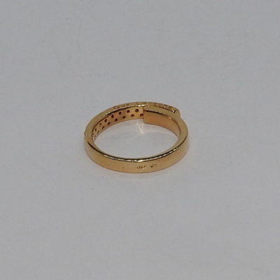 Bague "GUY LAROCHE" 24 Diamants "tailles modernes". OR Jaune 750°/°°. 4,6 gr – Image 7