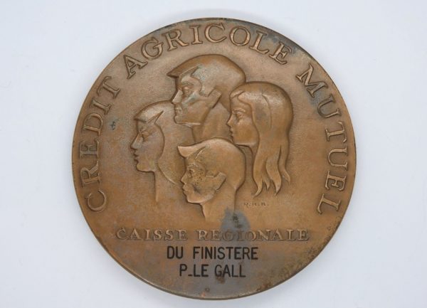 Médaille BRONZE 308 gr. Graveur R.B.Baron. Boeuf. Cheval. Mouton. – Image 4