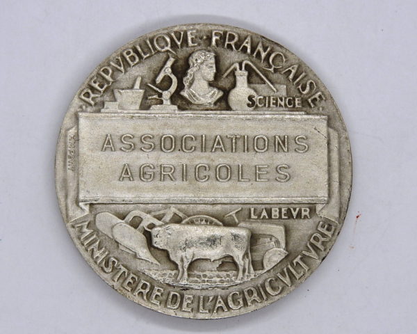 Médaille Argent 37 gr. Agriculture. Science et Labeur. Graveur HM Petit. – Image 7