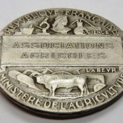 Médaille Argent 37 gr. Agriculture. Science et Labeur. Graveur HM Petit. – Image 8