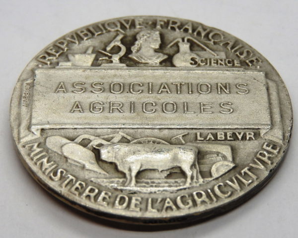 Médaille Argent 37 gr. Agriculture. Science et Labeur. Graveur HM Petit. – Image 8
