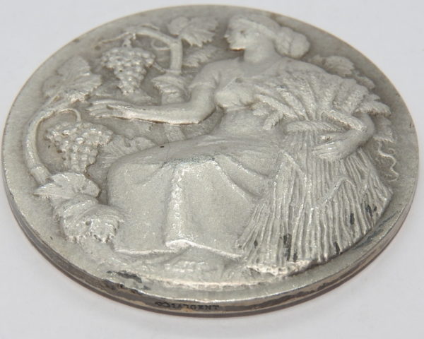 Médaille Argent 37 gr. Agriculture. Science et Labeur. Graveur HM Petit. – Image 4