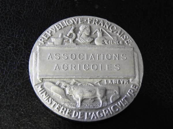 Médaille Argent 37 gr. Agriculture. Science et Labeur. Graveur HM Petit. – Image 2