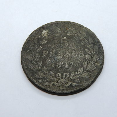 5 FR ARGENT 1847 - Fausse monnaie d'époque - Vraie fausse pièce – Image 2