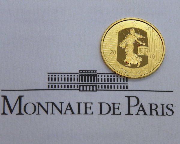 5 €uro OR . SEMEUSE de ROTY pour les 50 Ans du nouveau Francs 1960 - 2010 – Image 2