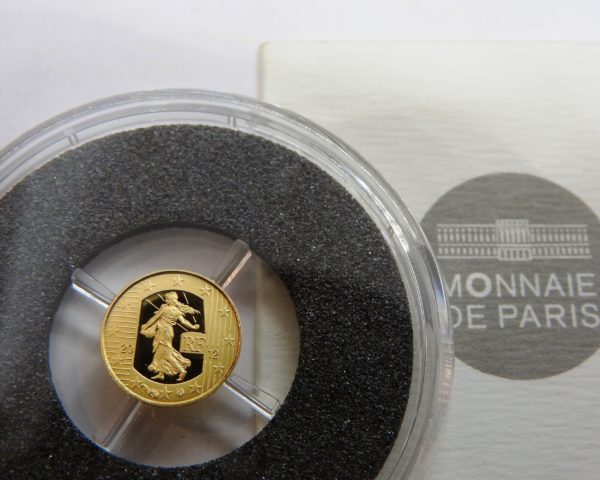 Pièce OR 5 €uro. La SEMEUSE de ROTY pour les 10 Ans de l'Euro 2002 - 2012 – Image 5