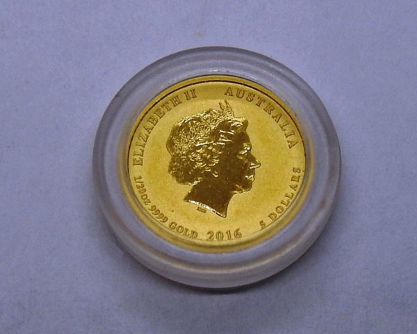 Pièce OR 999. 5 $ AUSTRALIE 2016. Elisabeth II. Year of the monkey. Gold 9999 – Image 2