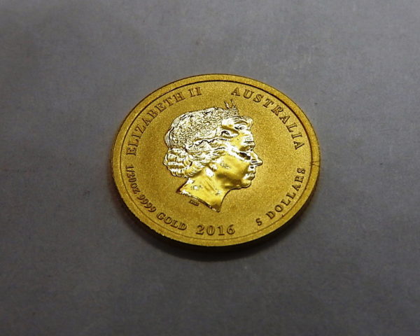 Pièce OR 999. 5 $ AUSTRALIE 2016. Elisabeth II. Year of the monkey. Gold 9999 – Image 4