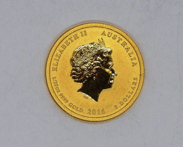 Pièce OR 999. 5 $ AUSTRALIE 2016. Elisabeth II. Year of the monkey. Gold 9999 – Image 5