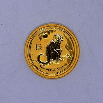 Pièce OR 999. 5 $ AUSTRALIE 2016. Elisabeth II. Year of the monkey. Gold 9999 – Image 6