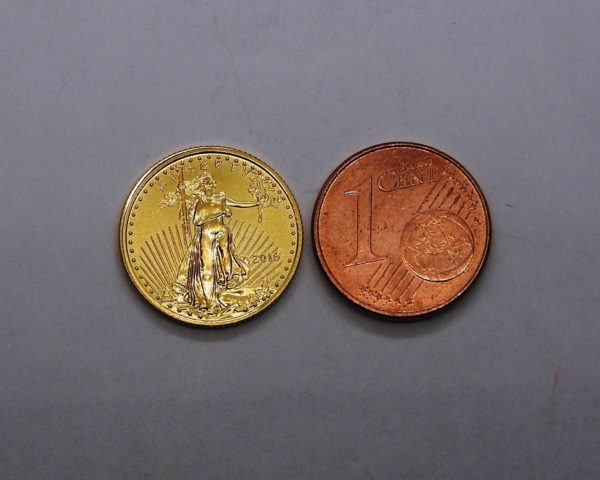 5 Dollars OR 900°/°° USA. Gold coin 5 $. 3,4 gr. 1/10° Oz. Liberty 2016. St Gaudens. – Image 6