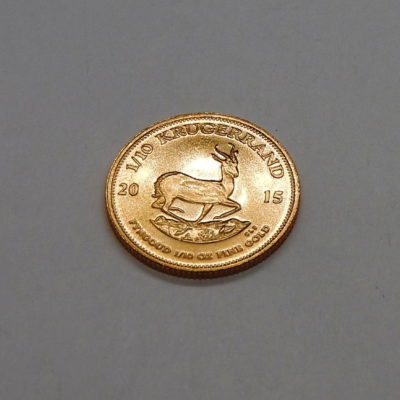1/10 KRUGERAND. Or 916°/°°. Fyngoud 1/10 Oz. Suid Afrika Gold Coin – Image 2