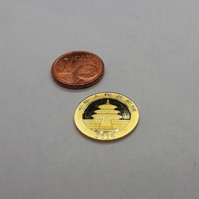 Chine: 50 Yuan OR 999°/°° . Gold coin. PANDA. 3 grammes – Image 6